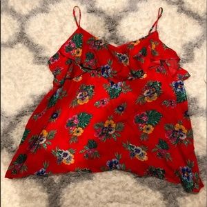 Old Navy Floral Cold Shoulder Top
